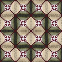 Kit Quilt star in log cabin